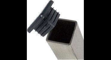 Vierkant insteekdop - 30x30mm - 10 stuks - Standaard geribbelde eindkap - Inslagdop - Kunststofdop