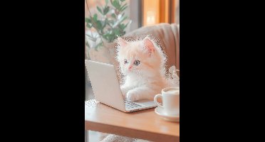 Kat Poster | Schattige Poster | Werkt Poster | Dieren Poster | Grappige Poster | Natuur Poster | Huisdier Poster | Speels Poster | Vriendschap Poster | 50x70cm | Wanddecoratie | Muurposter | S4519 | Geschikt om in te lijsten