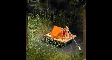 Busch - Floß Mit Zelt H0 (Bu1564) - modelbouwsets, hobbybouwspeelgoed voor kinderen, modelverf en accessoires