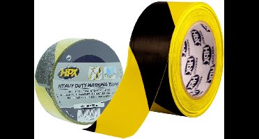 Zelfklevende hoogwaardige markeringstape  - geel/zwart 48mm x 33m