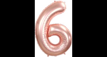 New Age Devi - Feestelijk - Cijferballon - Folieballon - 70cm - Roze - Nummer 6