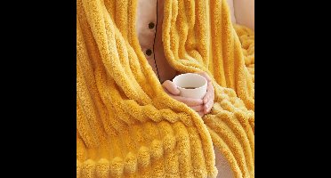 Goodivery ® Gezellige Zachte Deken voor Bank en Slaapkamer, Fluweelzachte Microvezel Sprei, 150 x 200 cm, Oranje