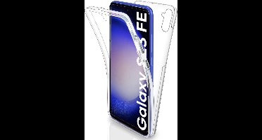 Ntech Hoesje Geschikt Voor Samsung Galaxy S23 FE hoesje 360° Full Protective Case Dual TPU Hoesje ( Voor en Achter) Transparant