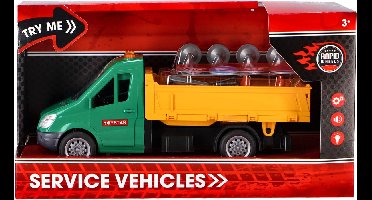 Rapid Wheels Wegenbouw Auto + Licht En Geluid + Accessoires