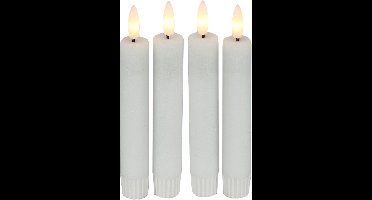 Countryfield Led dinerkaarsen - 4x st- wit -H15cm - afstandsbediening