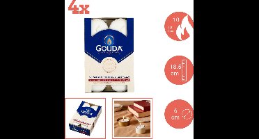 Gouda - Maxi - Theelichten - 12 stuks per verpakking - Doos - Voordeelverpakking - 48 stuks - 4 verpakkingen