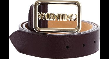 VALENTINO Riem Around Plaque Buckle Belt W75 Vino / Oro Wijnrood