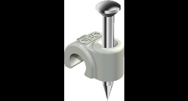 OBO spijkerclip 20, kunstst, zuiver wit, diam 6mm