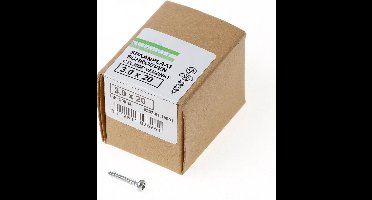 Hoenderdaal QZ Spaanplaatschroef cilinderkop verzinkt pozidriv 3.0x20mm (per 200 stuks)