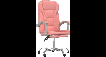 vidaXL - Kantoorstoel - verstelbaar - kunstleer - roze