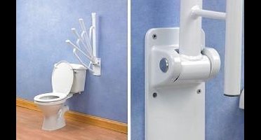 Opklapbare toiletbeugel : greep 5 cm, 69 cm lengte