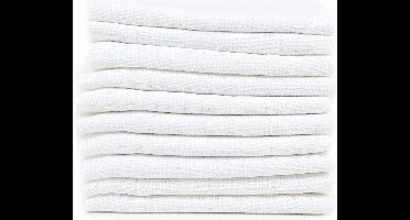 Hydrofiele Doeken - Hydrofiele Luiers -  70 x 80 cm - 10 pack - Wit- EU gefabriceerd - Fensilo