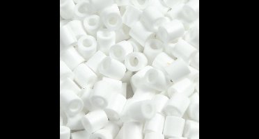 Foto kralen, afm 5x5 mm, gatgrootte 2,5 mm, medium, wit (15), 6000 stuk