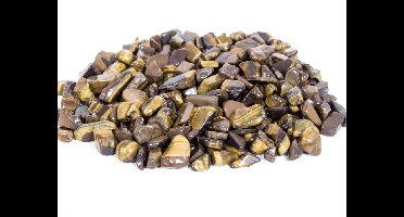 Tijgeroog Trommelstenen Klein (8 - 12mm) - Gepolijst - Voordeelzak van 250gr