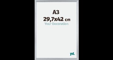 Your Decoration - Fotolijst A3 29,7x42 cm - MDF - Zilver Glans - Catania