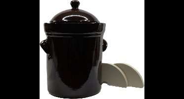 Zuurkoolpot 15 liter (Bruin/Buik model) - Gärtopf 15 liter