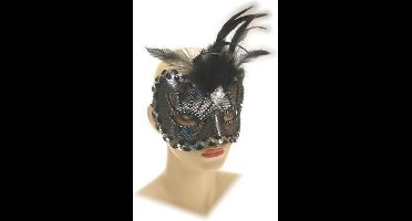 Oogmasker Roma zilver luxe