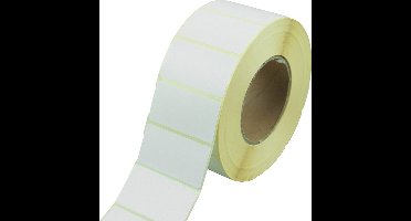 Etiket - papier - 65x35mm - wit - rol à 2500 stuks