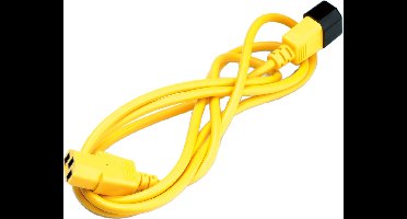 ROLINE stroomverlengkabel, IEC 320 C14 - C13, geel, 1,8 m