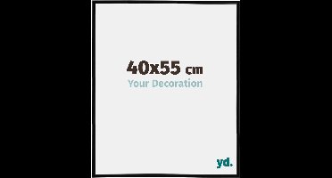 Your Decoration - Fotolijst 40x55 cm - Kunststof - Zwart Hoogglans - Annecy
