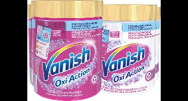 Vanish Oxi Action - Whitening & Wasbooster Poeder - Vlekverwijderaar Voor Witte & Gekleurde Was - 1000g x 4 - Voordeelverpakking