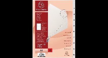 Exacompta tabbladen numeriek voor ft A4, uit PP, 10 tabs, met indexblad, wit