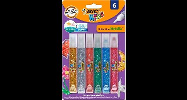 BIC Kids Metallic Glitterlijm Etui van 6