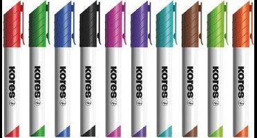 Kores M20857, 1 stuk(s), Rood, Beitelvormige punt, Zwart, Wit