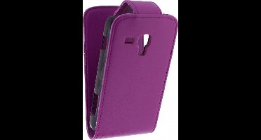 Xccess Leather Flip Case Samsung Galaxy Trend S7560 Purple