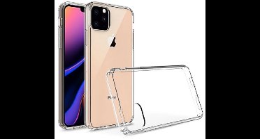 Ntech hoesje Geschikt voor iPhone 11 Pro Max Back Cover Stevige Randen - Transparant