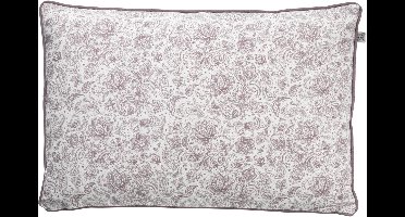 Dutch Decor CESAR - Sierkussen 40x60 cm - aubergine - paars - roze - bloemen - Inclusief binnenkussen