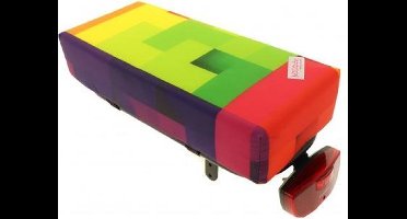 HOOODIE Big Cushie - Fietskussen Bagagedrager - Blocks - Groen - Rood - Paars - Kussentje fietsstoeltje