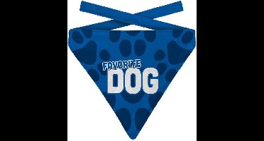 Plenty Gifts Hondenhalsdoek Favorite Dog Blauw Polyester Maat L