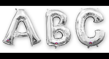 Vegaoo - Zilverkleurige aluminium letter ballon 32cm