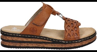 Rieker -Dames - cognac/caramel - slippers & muiltjes - maat 41