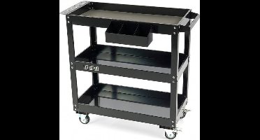 Gereedschapswagen DeLuxe 3-laags ZWART