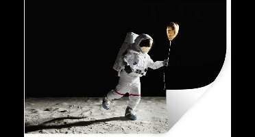 Muurstickers - Sticker Folie - Astronaut - Ruimte - Heliumballon - 30x20 cm - Plakfolie - Muurstickers Kinderkamer - Zelfklevend Behang - Zelfklevend behangpapier - Stickerfolie