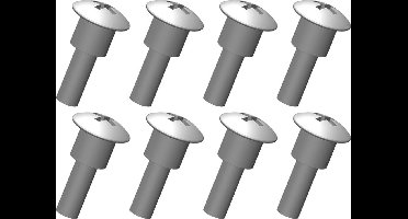 Team Corally - Shoulder Screws - Steel - 8 pcs