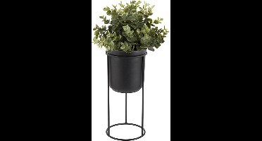 Present Time Plantenpot Tub - op standaard, IJzer Zwart - 20x18cm