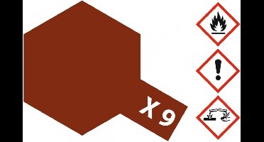 Tamiya Hobbyverf Acrylverf - X-9 Brown - Gloss - Acryl - 23ml Verf potje - 23 ml