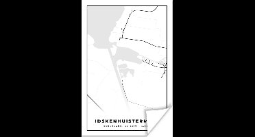 Poster Plattegrond - Friesland - Idskenhuistermeer - Stadskaart - Kaart - 20x30 cm