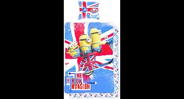 Minions Hello Londen - Dekbedovertrek - Eenpersoons - 140 x 200 cm - Multi