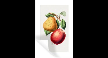 Muurstickers - Sticker Folie - Appel - Peer - Eten - 20x30 cm - Plakfolie - Muurstickers Kinderkamer - Zelfklevend Behang - Zelfklevend behangpapier - Stickerfolie