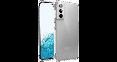 Hoesje geschikt voor Samsung Galaxy S22 - Anti Shock Proof Siliconen Back Cover Case Hoes Transparant