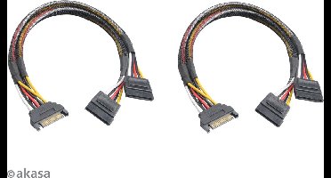 Akasa SATA power splitter bundle, 2/pack