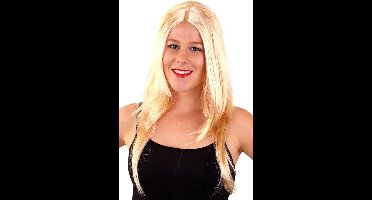 Pruik standaard lang blond