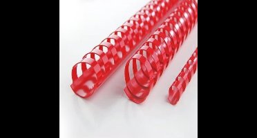 Bindrug gbc 16 mm 21-rings a4 rood