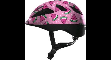 ABUS kinderhelm Smooty 2.0 - Robuuste fietshelm voor peuters op de bijrijdersstoel - voor meisjes en jongens - Roze met meloenpatroon, maat M