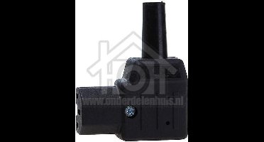 Universeel Stekker CEE 16A zwart Haaks apparaat stekker I00075