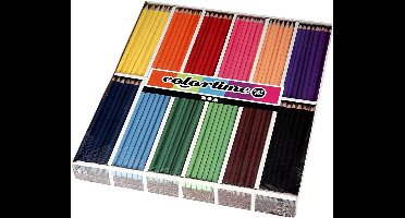 Colortime kleurpotloden, vulling: 3 mm, kleuren assorti, basis, 288 assorti